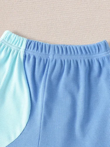 Miniatura 3 de Verdusa Conjunto de 2 piezas de camiseta corta sin mangas y pantalones cortos para niña