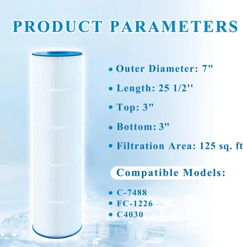 Miniatura 2 de Filtro de piscina compatible con C-7488, FC-1226, C4030, C4025, C4020, CX880XRE, PA106, PA106/ -M/ -4/ PAK4, 4 × 106 pies cuadrados, paquete de 4