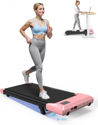 SupeRun Almohadilla para caminar, caminadora para debajo del escritorio, caminadora portátil 3 en 1 con control remoto y pantalla LED, máquina