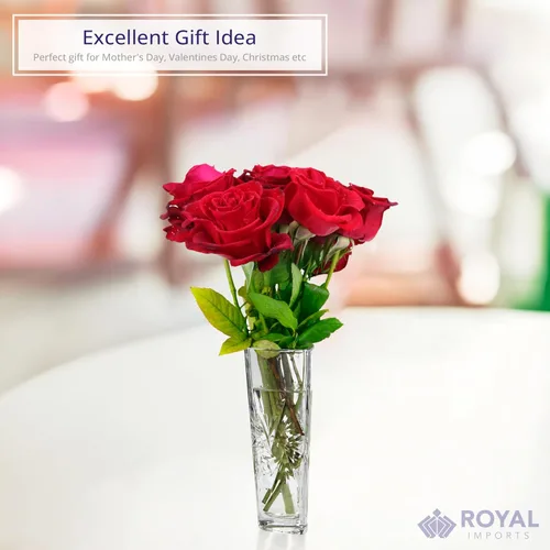 Miniatura 5 de Jarrón de cristal con aspecto de cristal para mesas de 7.5 x 3 pulgadas, diseño de estrella, jarrón de vidrio, candelabros, jarrones para decoración