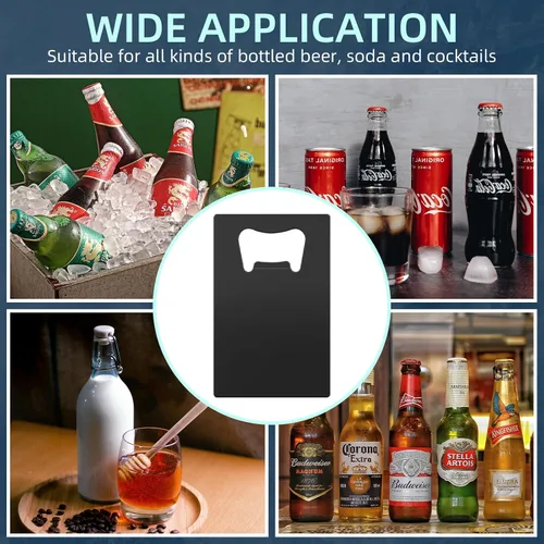 Miniatura 7 de 20 abrebotellas de cerveza de acero inoxidable para tarjetas de cerveza, recuerdo de fiesta, boda, padrinos de boda, regalo de dama de honor