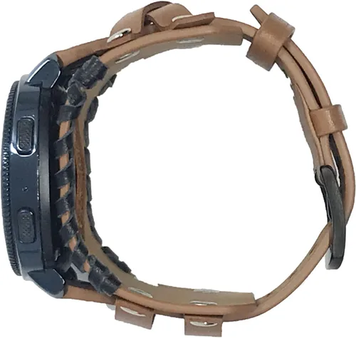 Miniatura 6 de Powerhill Correa de reloj de cuero genuino de 0.866 in, compatible con reloj estándar de 0.86 pulgadas de ancho, Galaxy Watch de 1.811 pulgadas