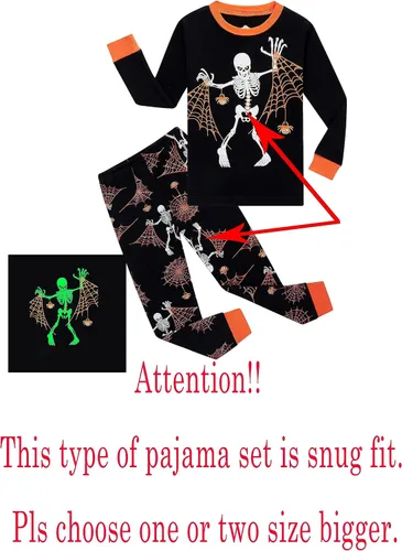 Miniatura 2 de KikizYe Conjunto de pijama para niños pequeños y grandes, pijama 100% algodón