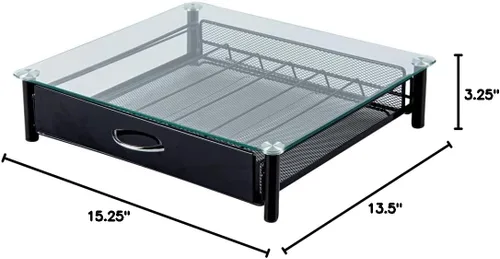 Miniatura 11 de Restaurantware Soporte para cápsulas de café de 15.16 x 13.58 x 3.35 pulgadas, organizador de cápsulas de café de hierro para 36 K-Cup, cajón