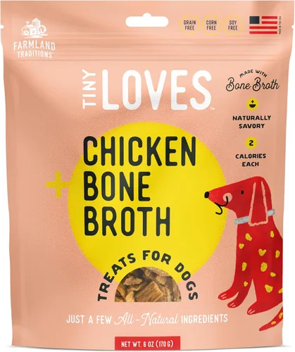 Miniatura 7 de Farmland Traditions Tiny Loves Premios de Entrenamiento de Cecina para Perros con Caldo de Huesos (Carne de Res, 32 oz.)