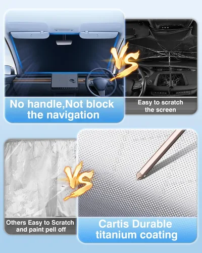 Miniatura 5 de Parasol para parabrisas de ajuste personalizado para Honda Civic 2022-2025 2026, parasol para accesorios Civic, visera plegable para ventana