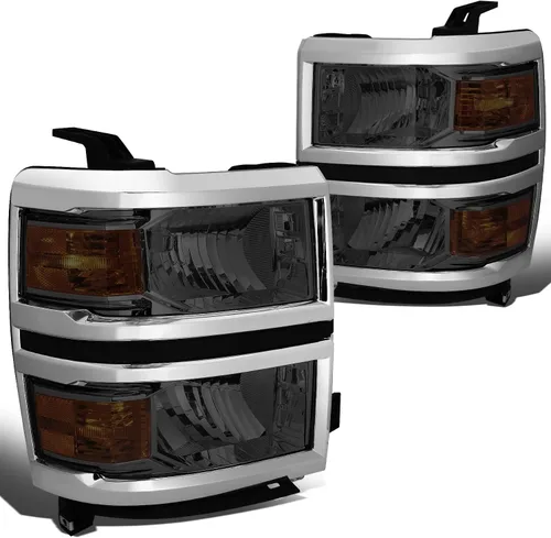 Miniatura 11 de DNA MOTORING HL-OH-CSIL14-BK-AM Faros delanteros negros y ámbar compatibles con Silverado 1500 2014-2015