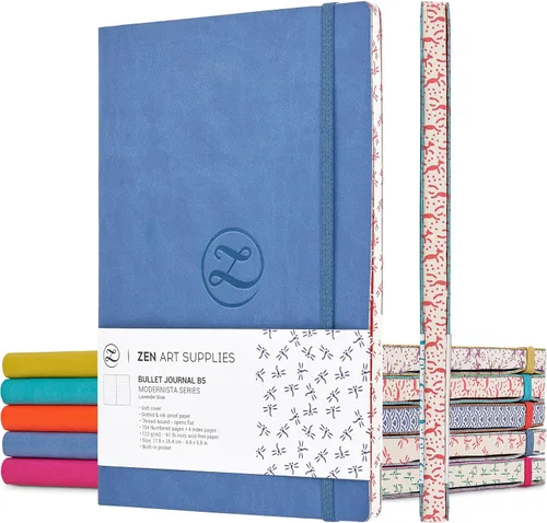 Miniatura 10 de Lindo Diario Grande de Puntos B5 - Disfruta del Bullet Journaling con Cubierta Suave de 7x10 pulgadas, Papel Grueso de 120gsm Sin Traspaso, Diario