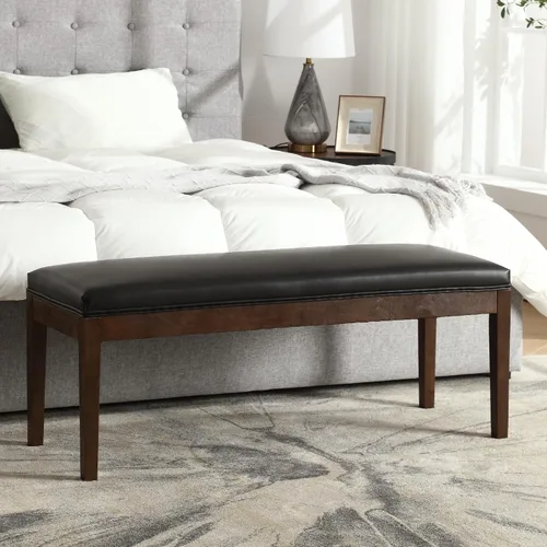 Miniatura 2 de LZAREAL Banco de entrada tapizado, banco de zapatos moderno para pasillo, porche, banco de dormitorio, banco para el extremo de la cama, banco