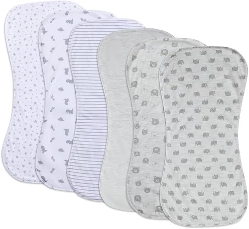 Miniatura 9 de Paquete de 6 paños de muselina para eructos de bebé, 100% algodón, extraabsorbentes y suaves, para bebés niños y niñas (Multi02)