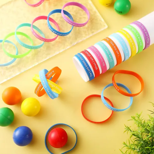 Miniatura 21 de Estune 120 pulseras de versículos de la Biblia, con cita motivacional, pulseras de goma, pulseras de silicona religiosas, pulseras de silicona