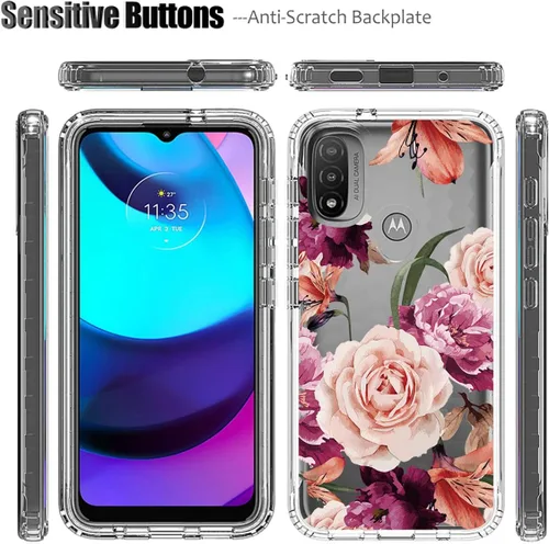 Miniatura 5 de Funda para Moto E20/Moto E30/Moto E40, XT2155 XT2158 con protector de pantalla de vidrio templado, funda protectora de cuerpo completo