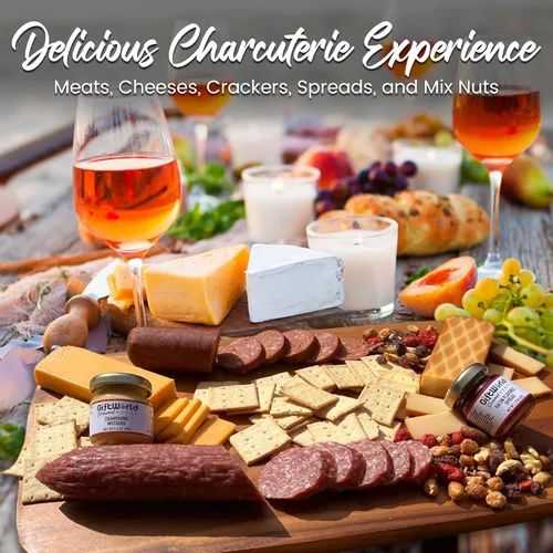 Miniatura 4 de Cesta de regalo de carne y queso, artículos de comida para charcutería, regalos de comida para hombres, muestra de carne para hombres, fiesta