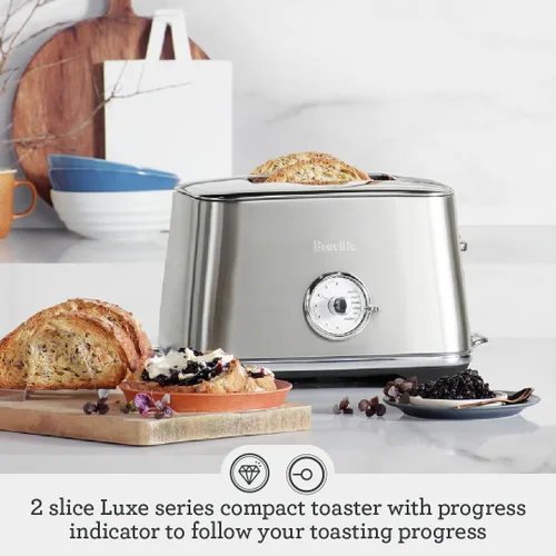 Miniatura 2 de Breville BTA735BST Toast Select Luxe Tostadora de cocina, 2 rebanadas, acero inoxidable negro