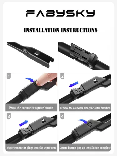 Miniatura 5 de 3 escobillas limpiaparabrisas para Jeep Renegade 2015 2016 2017 2018 2019 2020 2021 2022 2023, repuesto automotriz de equipo original, escobillas