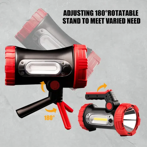 Miniatura 5 de Anhay Linterna LED recargable para campamento, linterna regulable con gancho, foco impermeable para emergencias de huracanes, al aire libre