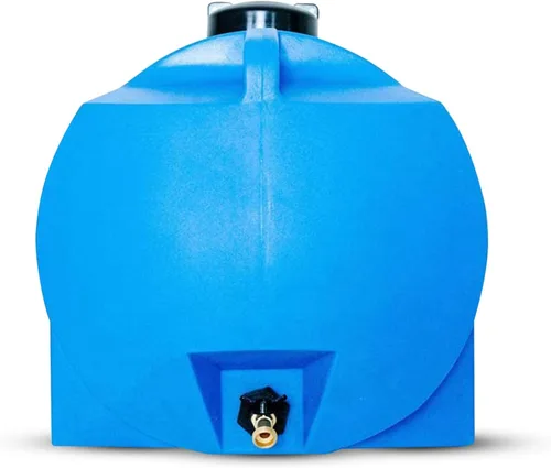 Miniatura 2 de WaterPrepared Tanque de Agua Portátil, Mango de Plástico y Espita de Manguera, 35 Galones, Azul - Dispensador de Bebidas e Hidratación de Servicio