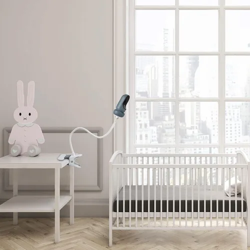Miniatura 5 de HOLACA Soporte de clip flexible para Owlet Cam 2 y Owlet Cam Baby Monitor Soporte de cámara con agujero roscado de 1/4 y montaje ajustable de 360