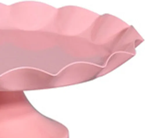 Miniatura 7 de Soporte de hierro para tartas, bandeja decorativa para cupcakes, bandeja de fruta de postre para baby shower, boda, fiesta de cumpleaños (rosa) (M)