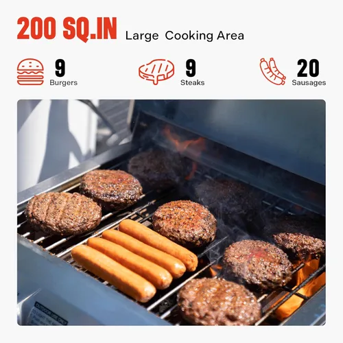 Miniatura 8 de Monument Grills Parrilla de gas propano de mesa para acampar al aire libre portátil cocinar con cerraduras de viaje, tapa alta de acero inoxidable