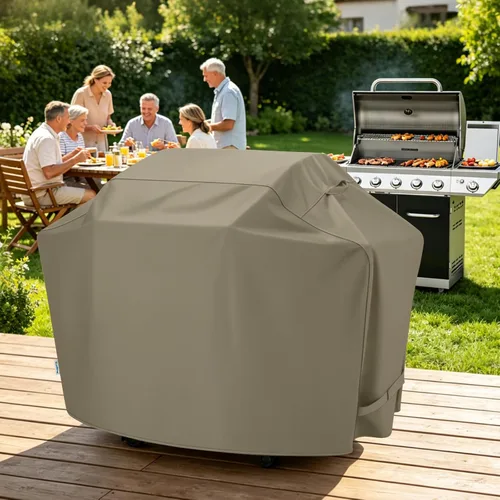 Miniatura 8 de SunPatio - Funda para parrilla de 48 pulgadas para exteriores, cubierta resistente para barbacoa con costura sellada impermeable