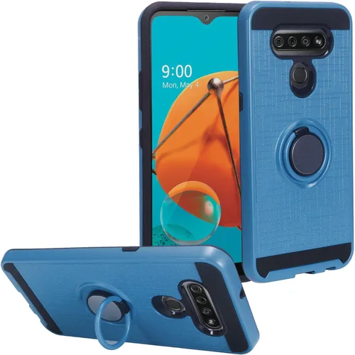 Miniatura 11 de Para LG K51, LG Reflect (LM-K500) - Funda híbrida con soporte de anillo - RS2 Negro