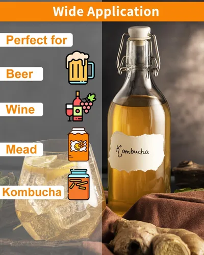 Miniatura 3 de Kosoeur Hidrómetro de triple escala, hidrómetro de alcohol para vino, aguamiel, kombucha y cerveza, kit de fabricación de hidromiel