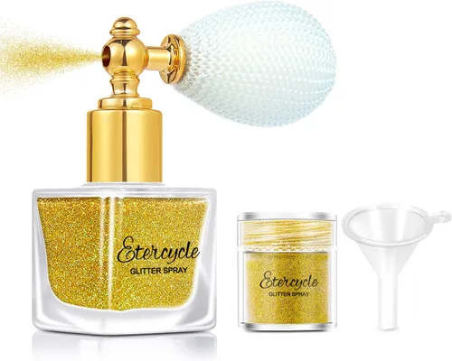 Miniatura 14 de Etercycle - Pulverizador de purpurina dorada para el cuerpo, polvo en aerosol brillante, polvo de purpurina brillante, maquillaje brillante