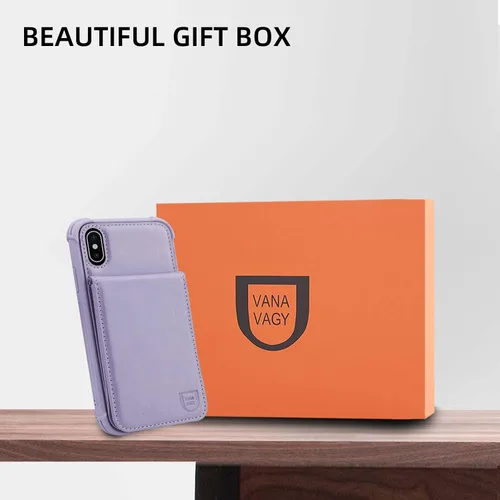 Miniatura 6 de VANAVAGY Funda compatible con iPhone Xs/X para mujeres y hombres, de piel sintética, cierre magnético, con bloqueo RFID, tarjetero y bolsillo