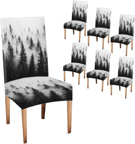 Miniatura 15 de CAPSCEOLL Fundas para Sillas De Comedor 4, Funda elástica para silla de comedor, lavable de elastano, fundas para sillas Parsons de cocina, Fundas