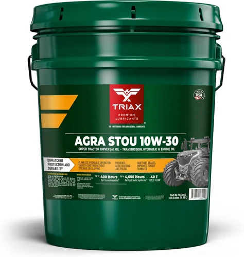 TRIAX Agra STOU Super Tractor 10W-30 GL-4 Transmisión universal para tractor, hidráulico, motor y aceite de freno húmedo (cubo de 5 galones)
