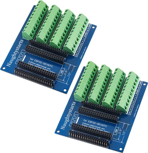 Miniatura 8 de para ESP32 Placa de ruptura 30 pines GPIO 1 en 3 Placa de expansión Bloques de terminal de 3.81mm 0.15" para módulo ESP32 ESP-WROOM-32 ESP32-DevKitC
