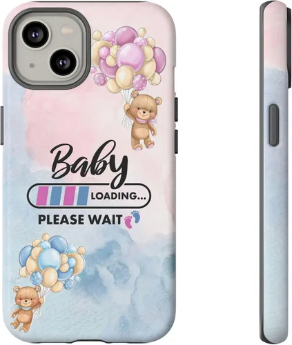 Miniatura 21 de Cute Baby Loading Phone Case for iPhone Models and Variants - Sweet Maternity Phone Cover for Pregnancy Reveal or Baby Shower Matte