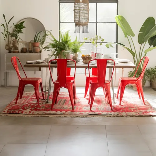 Miniatura 2 de AC Pacific Sillas de comedor de metal industrial de 18 pulgadas de altura, asiento apilable de cocina o bar, diseño moderno y duradero, muebles