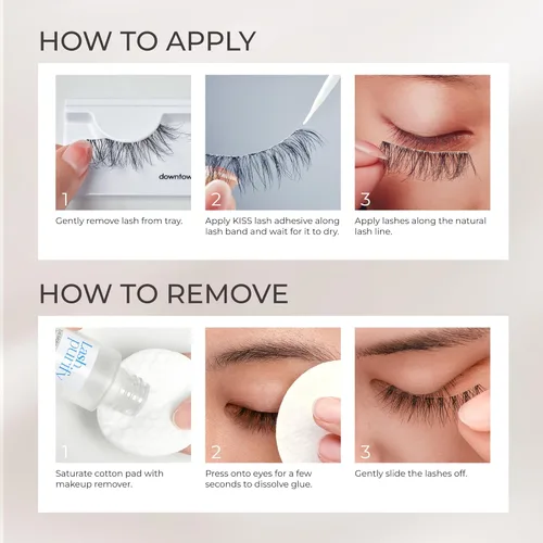 Miniatura 8 de KISS My Lash But Better, Pestañas Postizas, 'Tan Real', 12mm, Incluye 1 Par De Pestañas, Fácil De Aplicar, Racimos De Pestañas Reutilizables