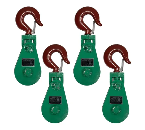 Miniatura 16 de Mytee Products Bloque de arrebate con gancho WLL 2 Toneladas Polea de 3"' + ' Cable de alambre de 3/8" Pulley para rescate con enrollamiento