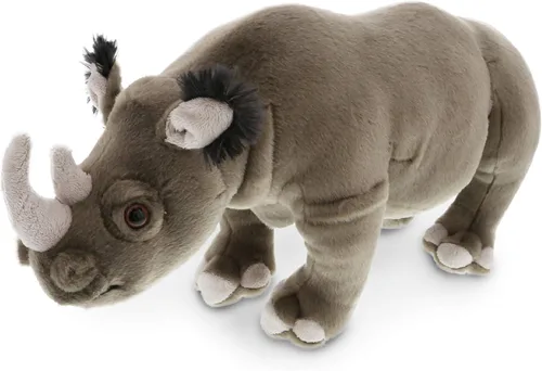 DolliBu Colección de animales de peluche salvaje, Storytime Buddy Rhino Animal para niños, animales de peluche de safari de felpa de rinoceronte