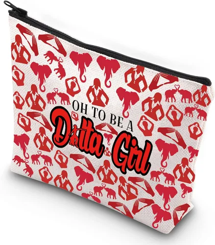 Miniatura 10 de G2TUP Elephant 1913 Sorority Makeup Bag Oh To Be A Girl Cosmetic Pouch with Zippered Pocket for Women Girls (19 New TG)