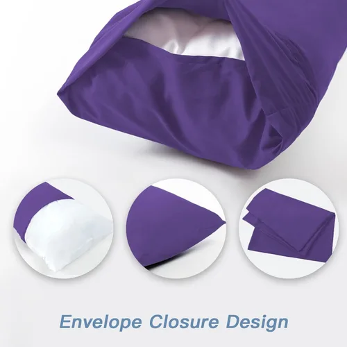 Miniatura 5 de DOWNCOOL Relleno de almohada de cuerpo completo de lujo con cubierta de fibra - Almohada de cuerpo ultra suave para dormir - Relleno de almohada