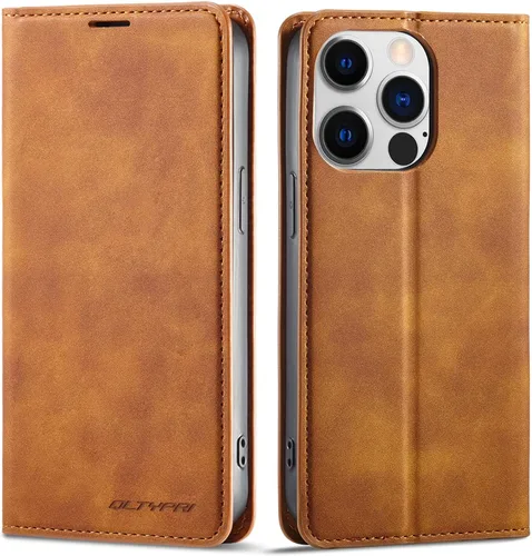 Miniatura 57 de QLTYPRI Funda para iPhone Air, Funda de piel sintética premium TPU parachoques con tarjetero Kickstand adsorción magnética oculta a prueba de golpes