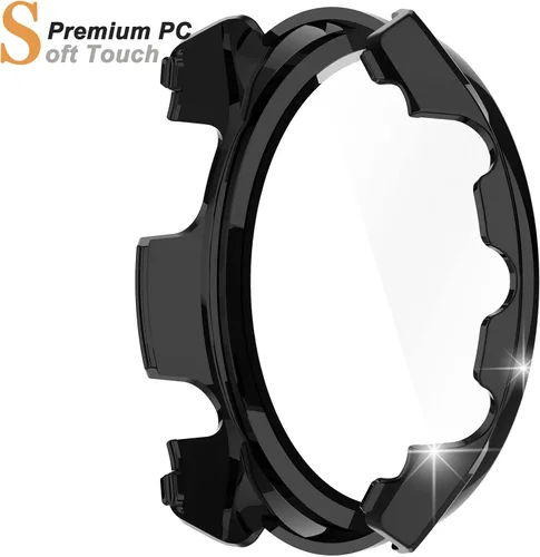 Miniatura 2 de Miimall Funda compatible con Garmin Forerunner 965, carcasa completa de PC con protector de pantalla de vidrio templado para accesorios Garmin