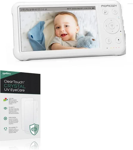 BoxWave Protector de pantalla compatible con el monitor de bebé Momcozy Video (5 pulgadas), ClearTouch Crystal Anti-UV (2 unidades), filtra la luz
