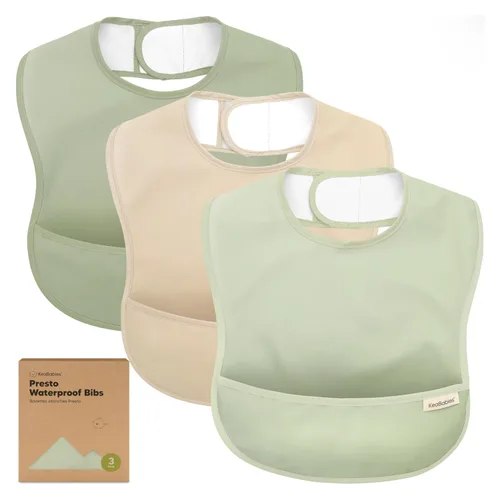 Miniatura 24 de KeaBabies Paquete de 3 baberos impermeables para comer, baberos ligeros para alimentación de niños pequeños con gran atrapador de alimentos, a