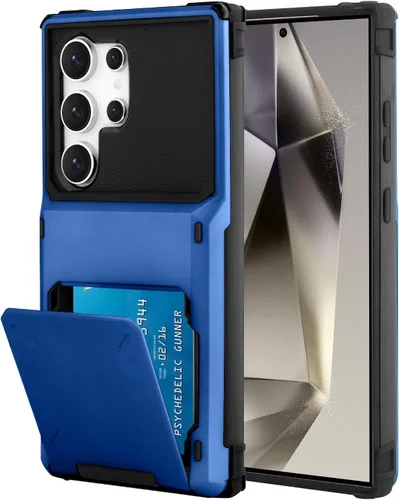 Miniatura 138 de Funda tipo cartera para Samsung Galaxy S22 Ultra con 4 ranuras para tarjetas de crédito a prueba de golpes, funda híbrida de protección reforzada