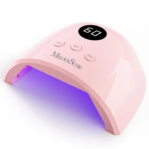 MelodySusie Lámpara de uñas LED UV compacta y avanzada, secadora de uñas P-Plus30F con 3 temporizadores y sensor inteligente que cura todos los Rosa
