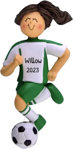 Miniatura 4 de Adornos de fútbol 3D para niña para árbol de Navidad, adorno de fútbol personalizado 2025, adornos de Navidad personalizados para niños, regalos