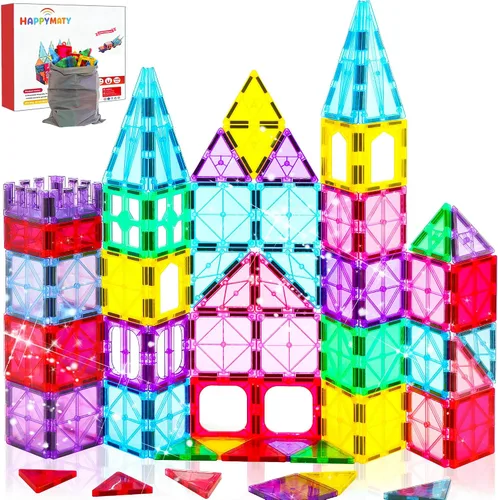 Miniatura 12 de Azulejos magnéticos antibacterianos, 32 unidades, juguete STEM para niños mayores de 3 años Bacteria resistant, Safer play, EPA-registered, Fits