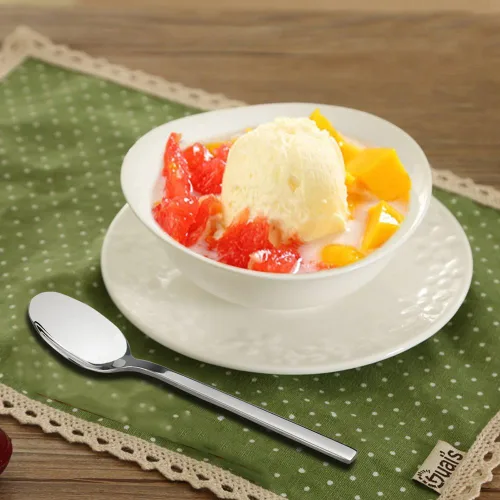 Miniatura 4 de Juego de cucharas de postre de acero inoxidable, 12 piezas, 6.69 pulgadas