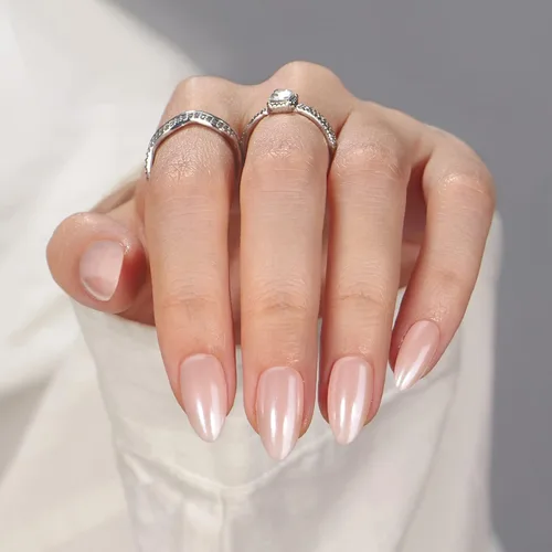 Miniatura 34 de BTArtbox Uñas cortas a presión, color negro, francés, almendra, con pegamento y pestañas adhesivas para mujeres en 16 tamaños, kit de 32 uñas de gel