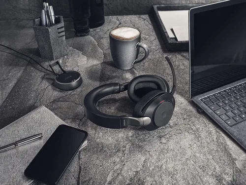 Miniatura 6 de Jabra Evolve2 85 - Auriculares inalámbricos para reuniones de video, llamadas telefónicas, música, soporte de auriculares de carga para una fácil
